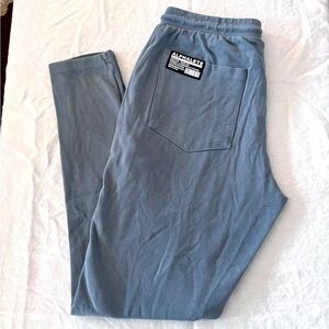 Alphalete Men’s Identity Joggers Muted Blue Size Large Zip Pockets Drawstring